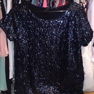 Royal Blue Sparkle Top